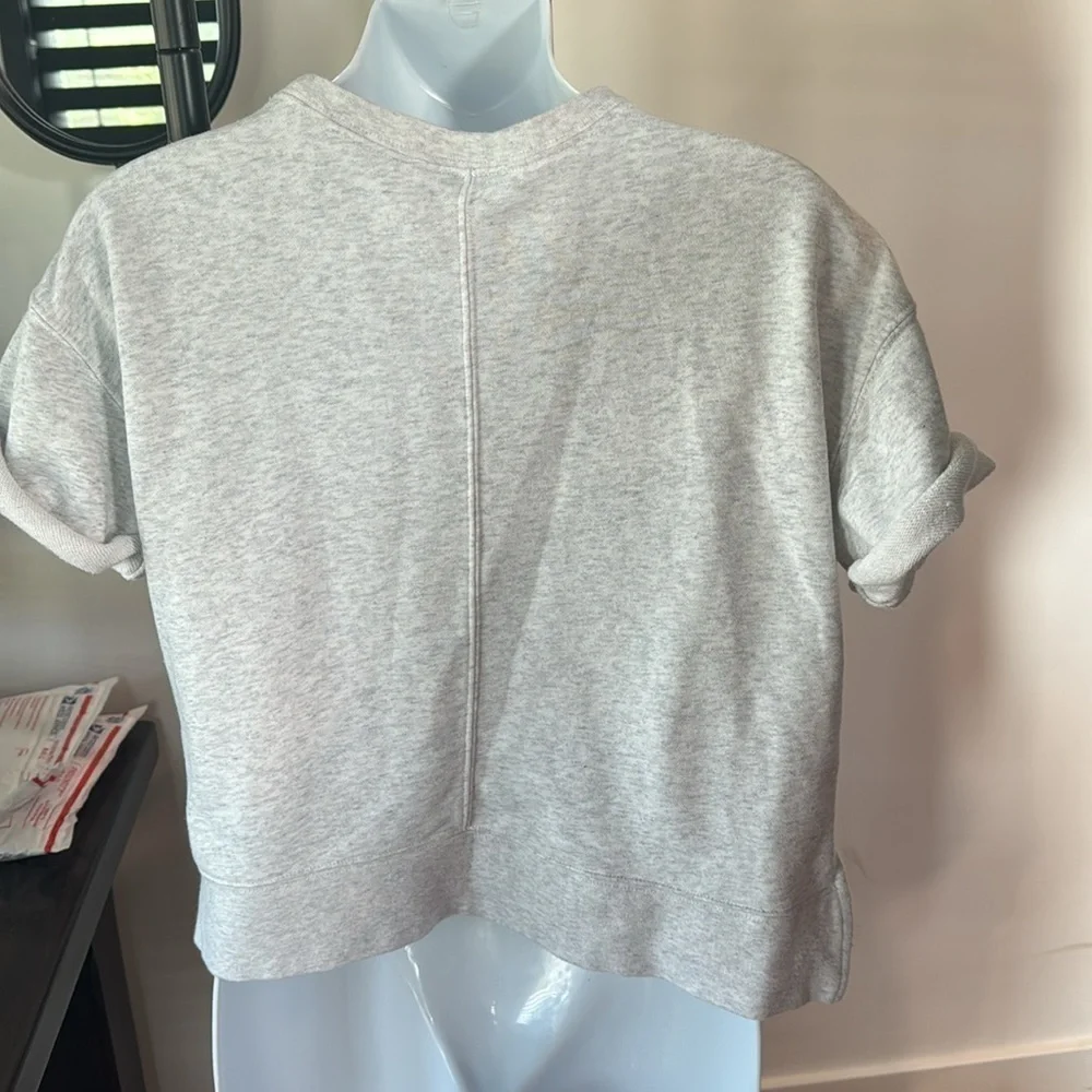 NIKE Kids Girls Cropped Short Sleeve Sweatshirt Size XL Short Sleeve Top